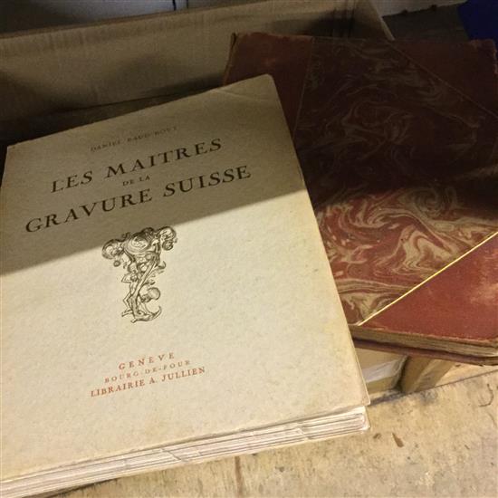 Box of Art & French engraving books